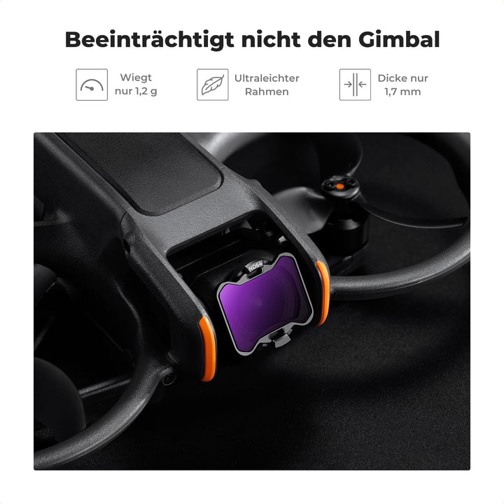 K&F CONCEPT Avata 2 ND Filter Set, ND8 ND16 ND32 ND64 Filter 4 Stück kompatibel mit DJI Avata 2 ND8+
