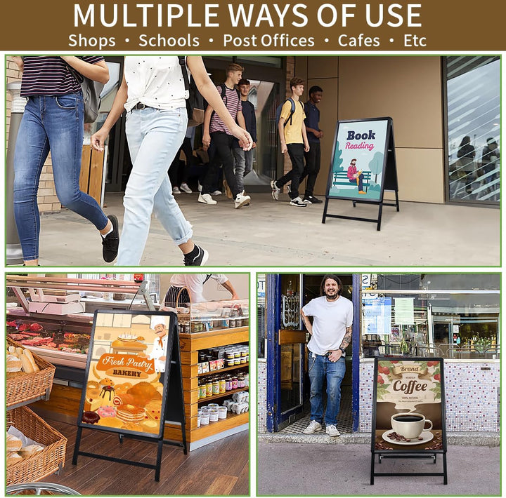 NewZeal Kundenstopper A1 beidseitig Plakatständer, Double Sided Display A-Board Poster Stand Sign Ho