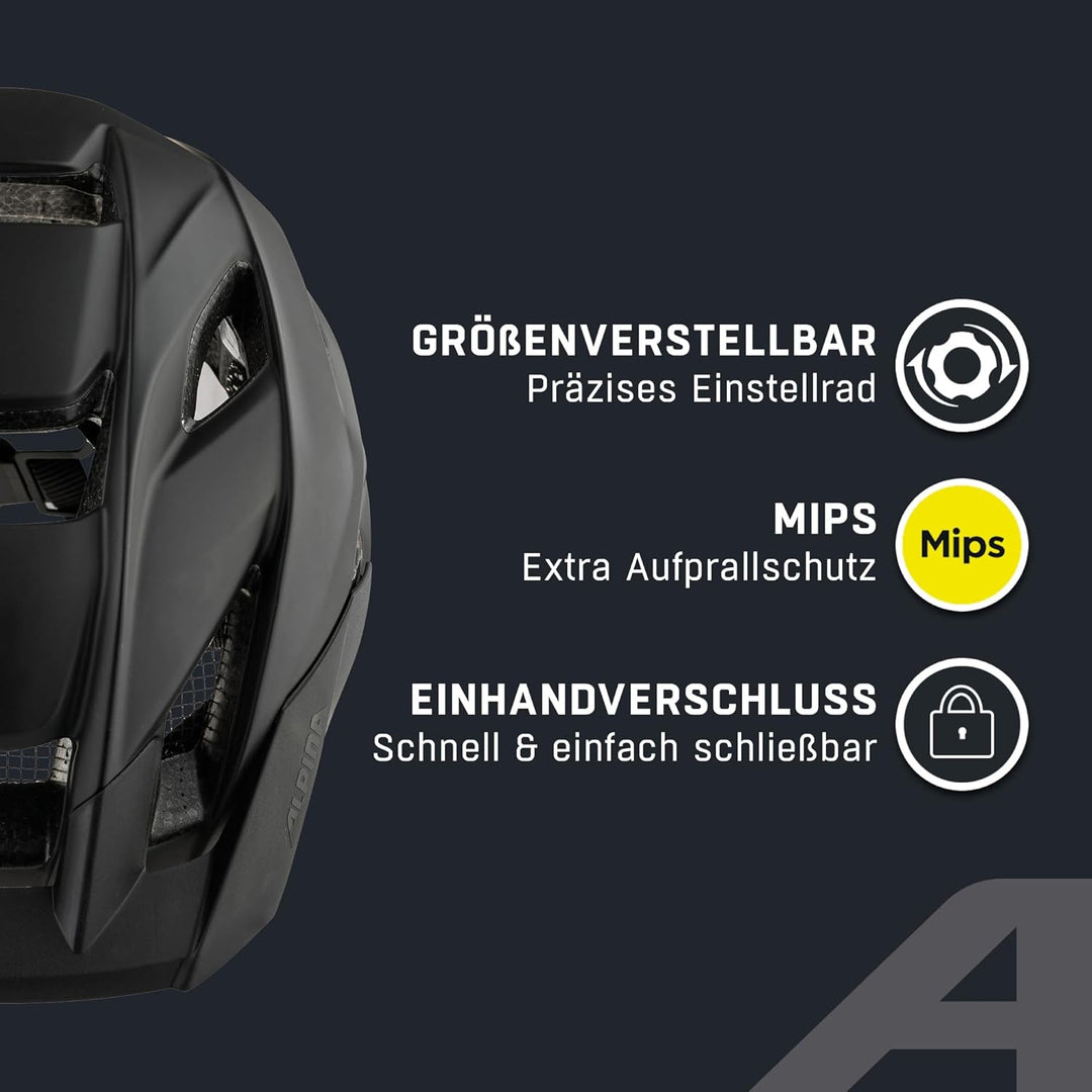 ALPINA Stan MIPS - Leichter, Sicherer & Optimal Belüfteter All-Mountain MIPS Fahrradhelm mit Fliegen