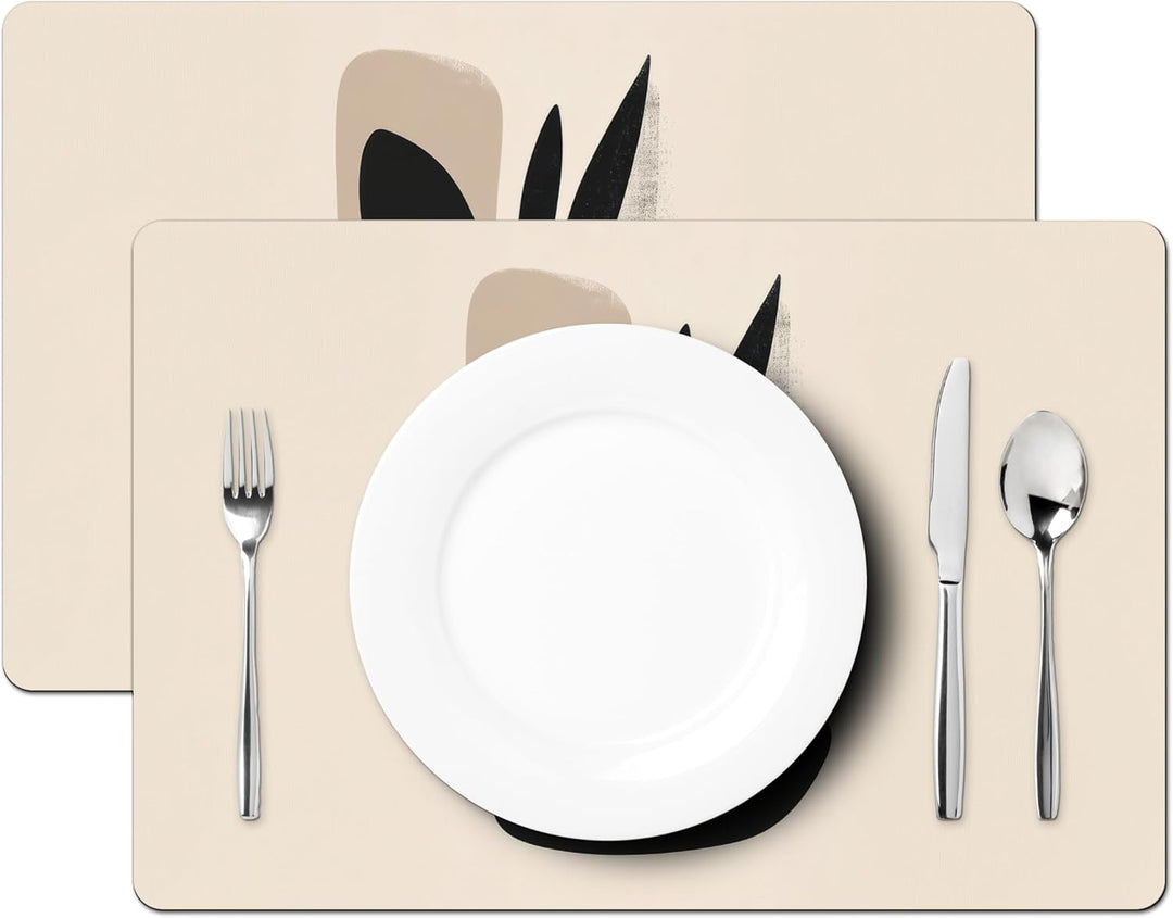 KitchenYeah© Platzsets Abwaschbar 6-Teilig 45x30 cm Tischsets Platzdeckchen Platzset Unterlage Tisch