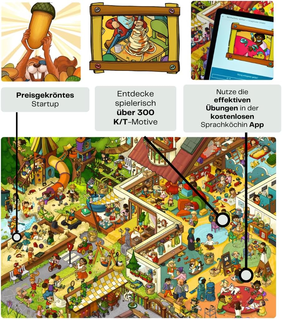 für Kinder 'Logopädie Spiele Sprachförderung Kindergarten' Hochwertig Illustriert [analog+digital nu