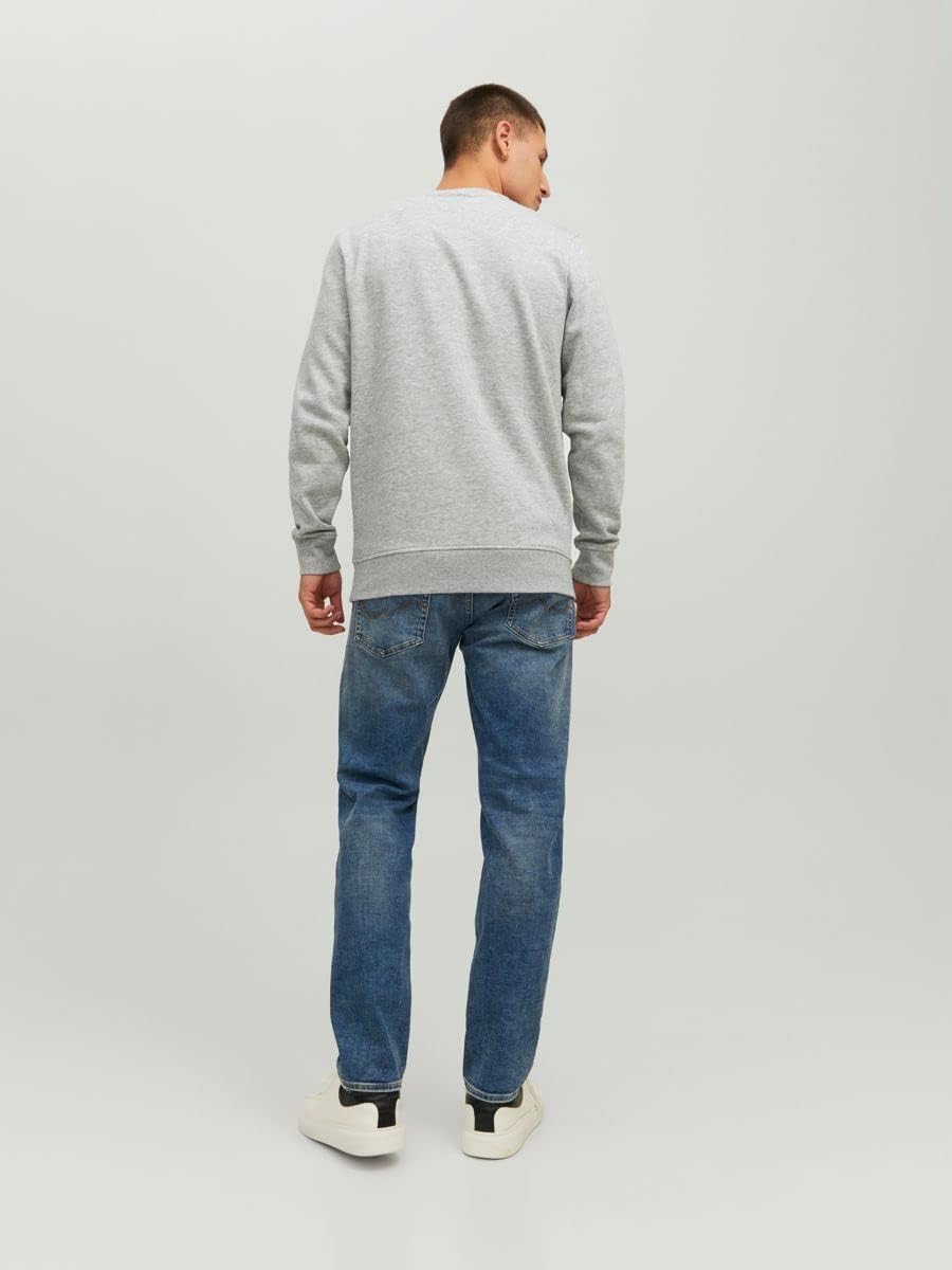 JACK & JONES Male Sweatshirt Einfarbig Sweatshirt M Light Grey Melange, M Light Grey Melange