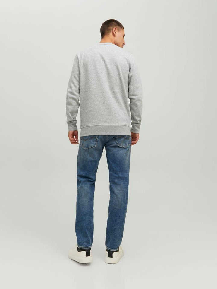 JACK & JONES Male Sweatshirt Einfarbig Sweatshirt M Light Grey Melange, M Light Grey Melange