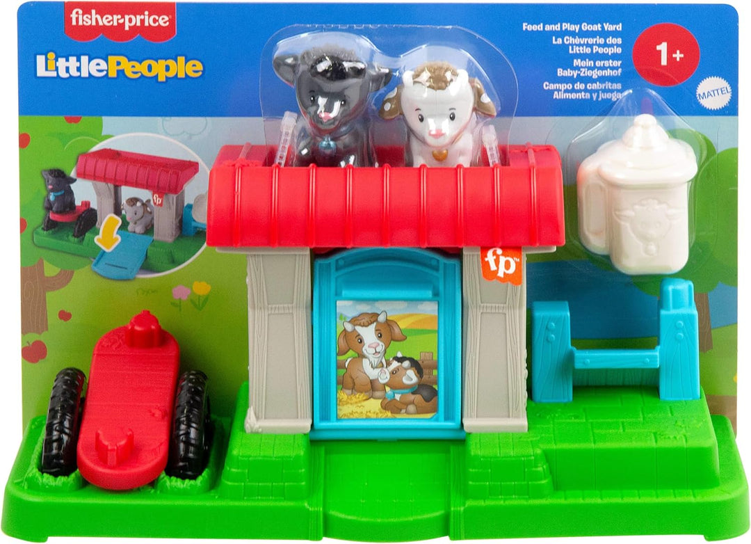 Fisher-Price Little People Spielzeug für Kleinkinder, Spielset Mein erster Baby-Ziegenhof mit 2 Figu