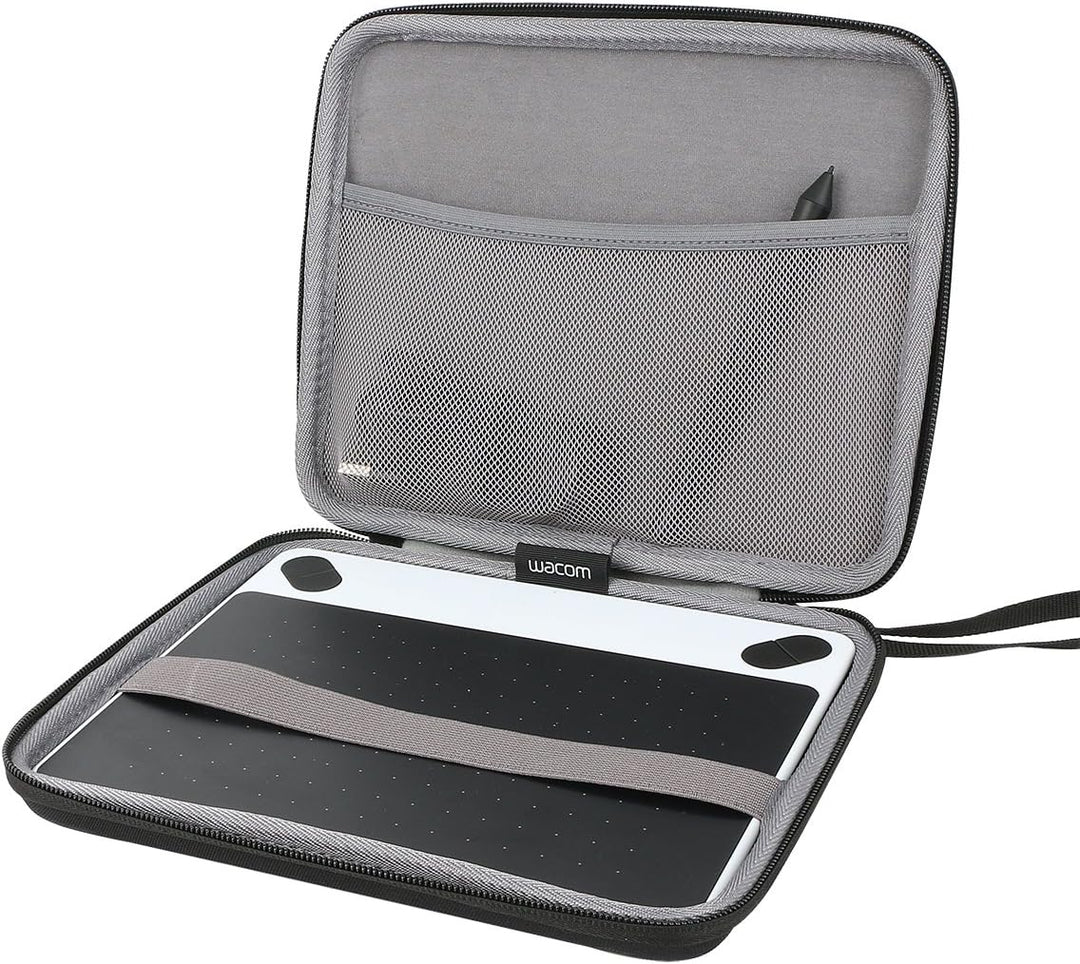 co2CREA Harte reiseschutzhülle Etui Tasche für Wacom Intuos S schwarz Stift Tablett Mobiles Zeichent