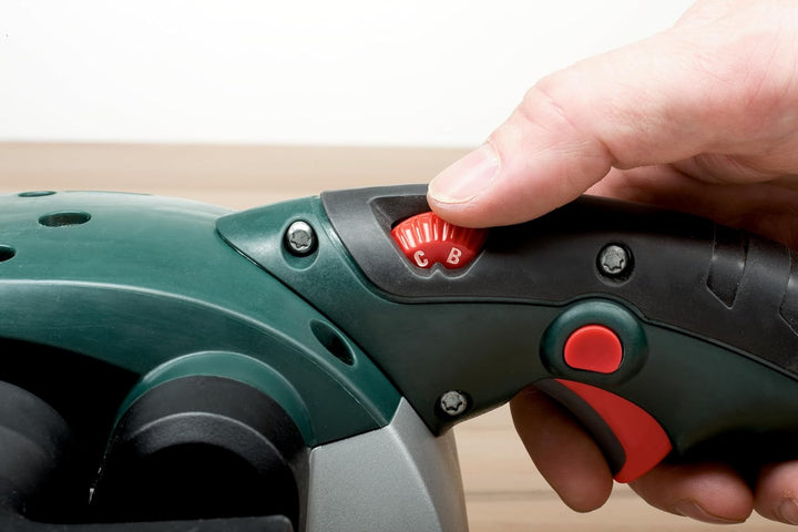 Metabo Bandschleifer BAE 75 (600375000) Karton; mit Maschinenständer, Drehmoment: 12 Nm, Schleifband