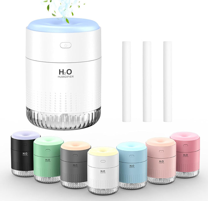 Small Humidifiers,Portable Desk Humidifiers,Luftbefeuchter,Desktop Leiser Mini Luftbefeuchter mit 7
