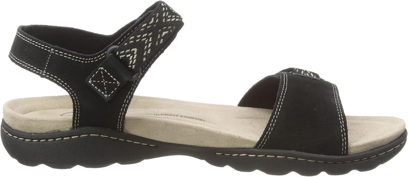 Clarks Damen Amanda Sprint Sport Sandal 36 EU Black Sde, 36 EU Black Sde