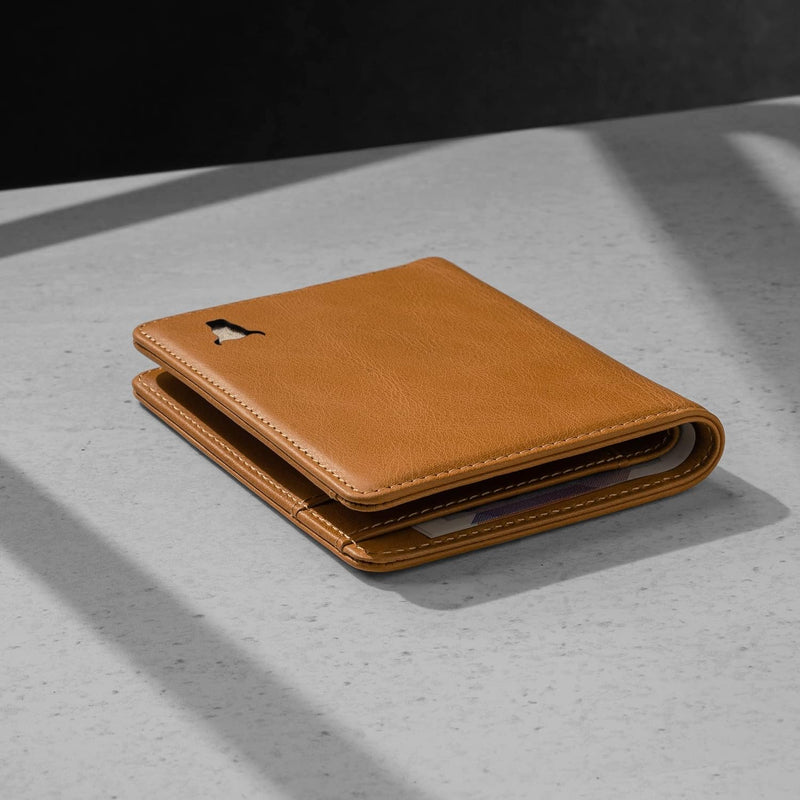 TORRO Herren Geldbörse - Premium-Echtleder-Geldbörse mit RFID-Schutz Slim Bi-Fold Hellbraun, Slim Bi