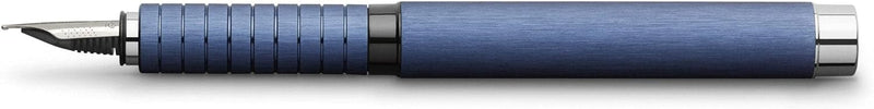 Faber-Castell 148443 - Füller Essentio, Feder B, Aluminium Blau blau Füller Feder B, blau Füller Fed