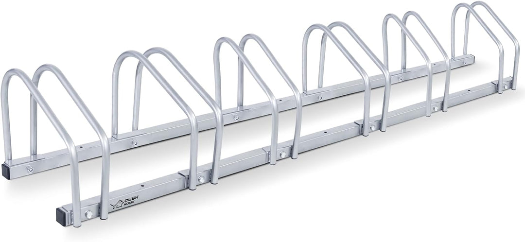 CCLIFE Fahrradständer Boden für 6 Fahrräder mit Reifenbreiten bis 55 mm Eisen Fahrradhalter 160 x 32