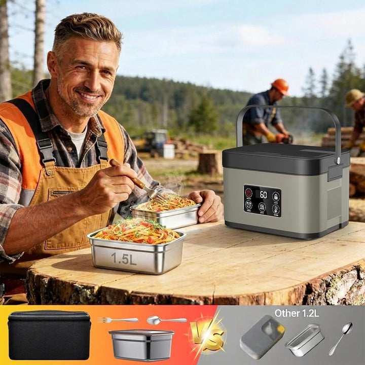 1,5-Liter-Lunchboxen mit Heizfunktion für Erwachsene – verbesserte elektrische Lunchbox mit Heizfunk