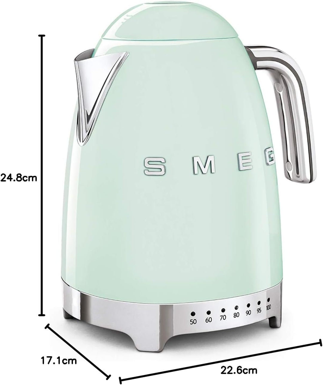 SMEG - Chaleira KLF04PGEU, Pastellgrün, Pastellgrün