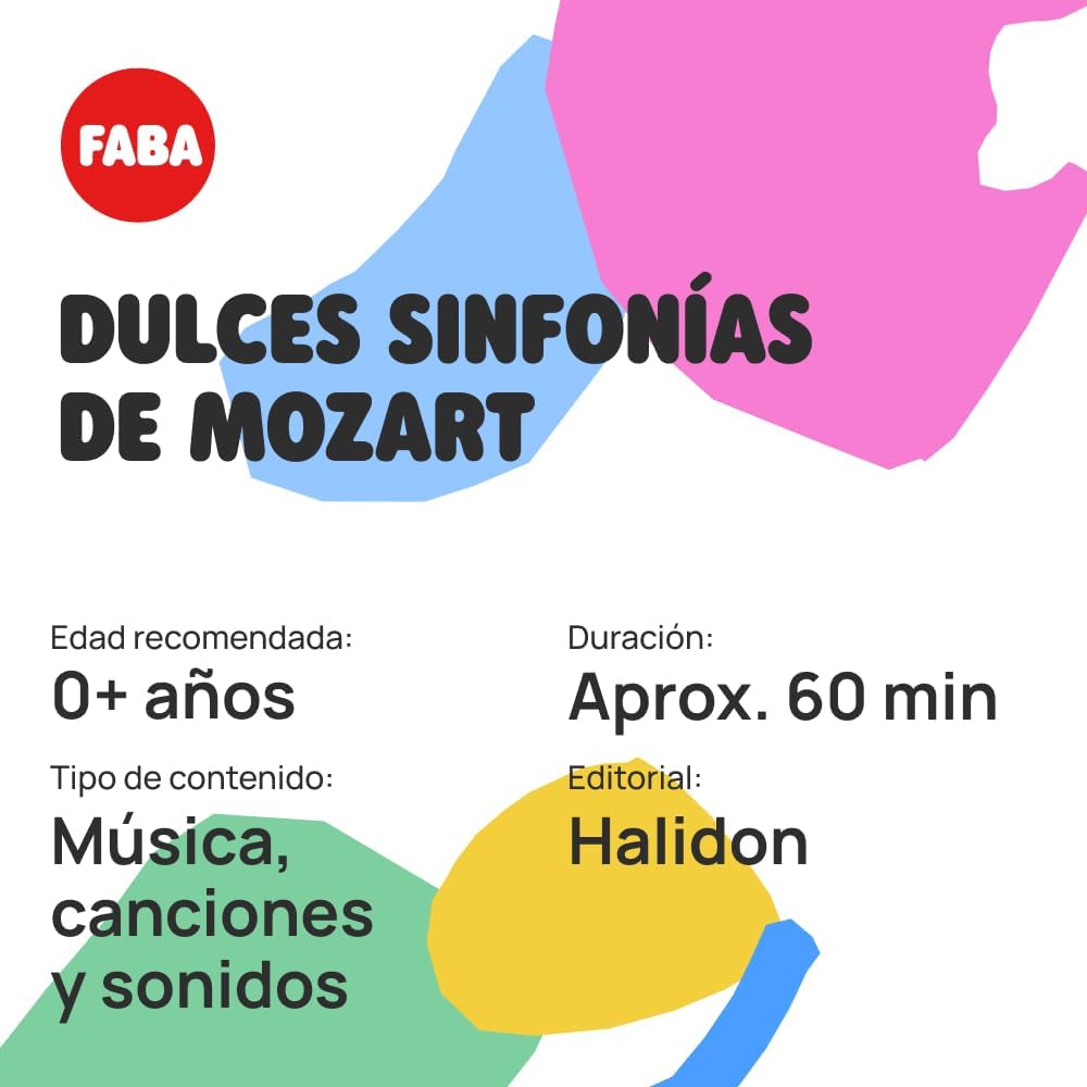 FABA Sound Charakter - süsse Symphonie von Mozart - Lieder - Spielzeug, pädagogische Inhalte, Spanis
