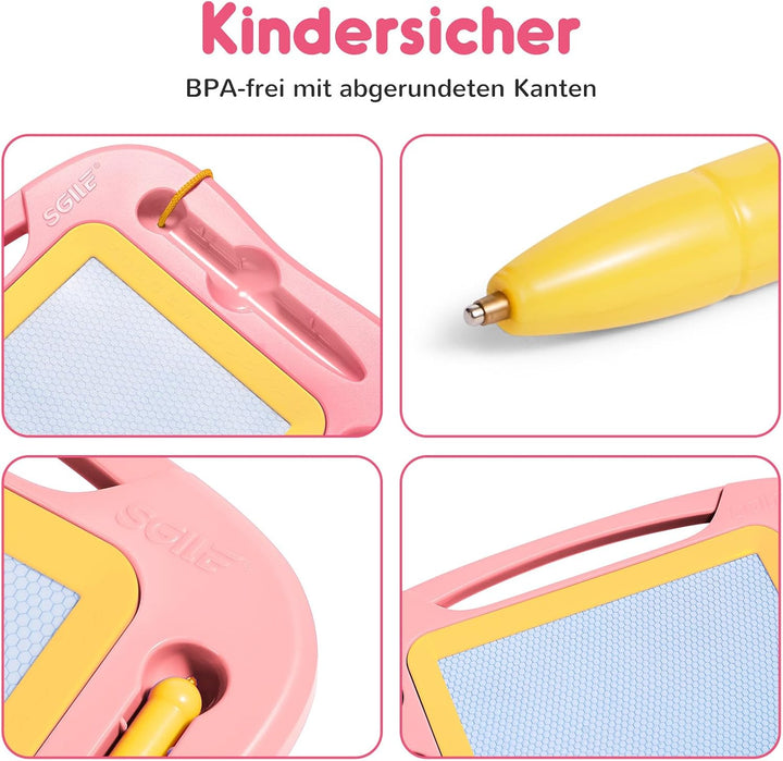 SGILE Magnetische Maltafel Zaubertafel Kinder, Magnet Magnettafel mit 4 Stempeln, Kreatives Spielzeu