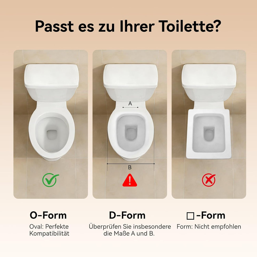 HOROW Dusch WC Aufsatz Ohne Strom, Toilettendeckel mit Absenkautomatik, Dusch WC-Sitz für Gesässdusc