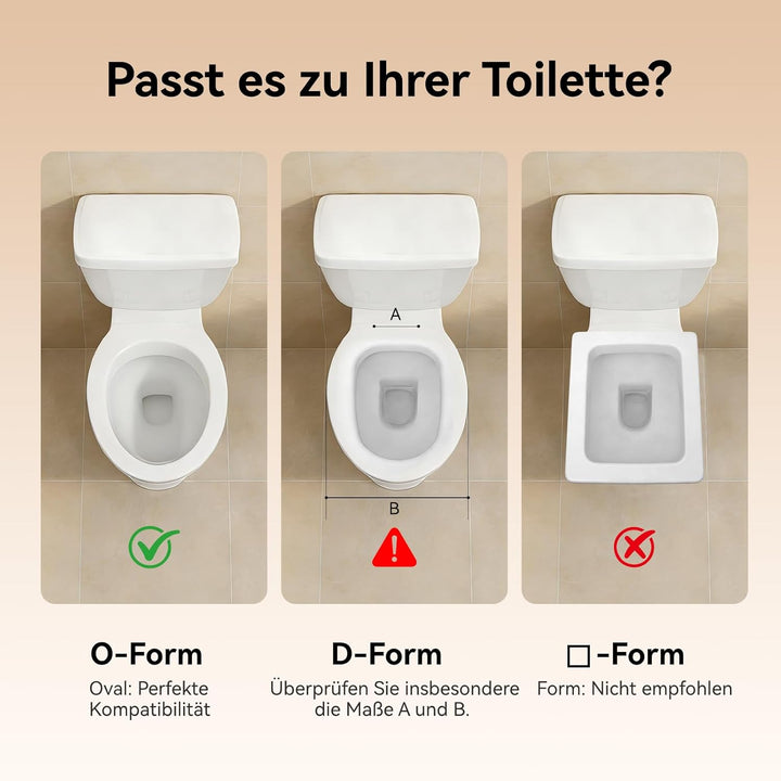 HOROW Dusch WC Aufsatz Ohne Strom, Toilettendeckel mit Absenkautomatik, Dusch WC-Sitz für Gesässdusc