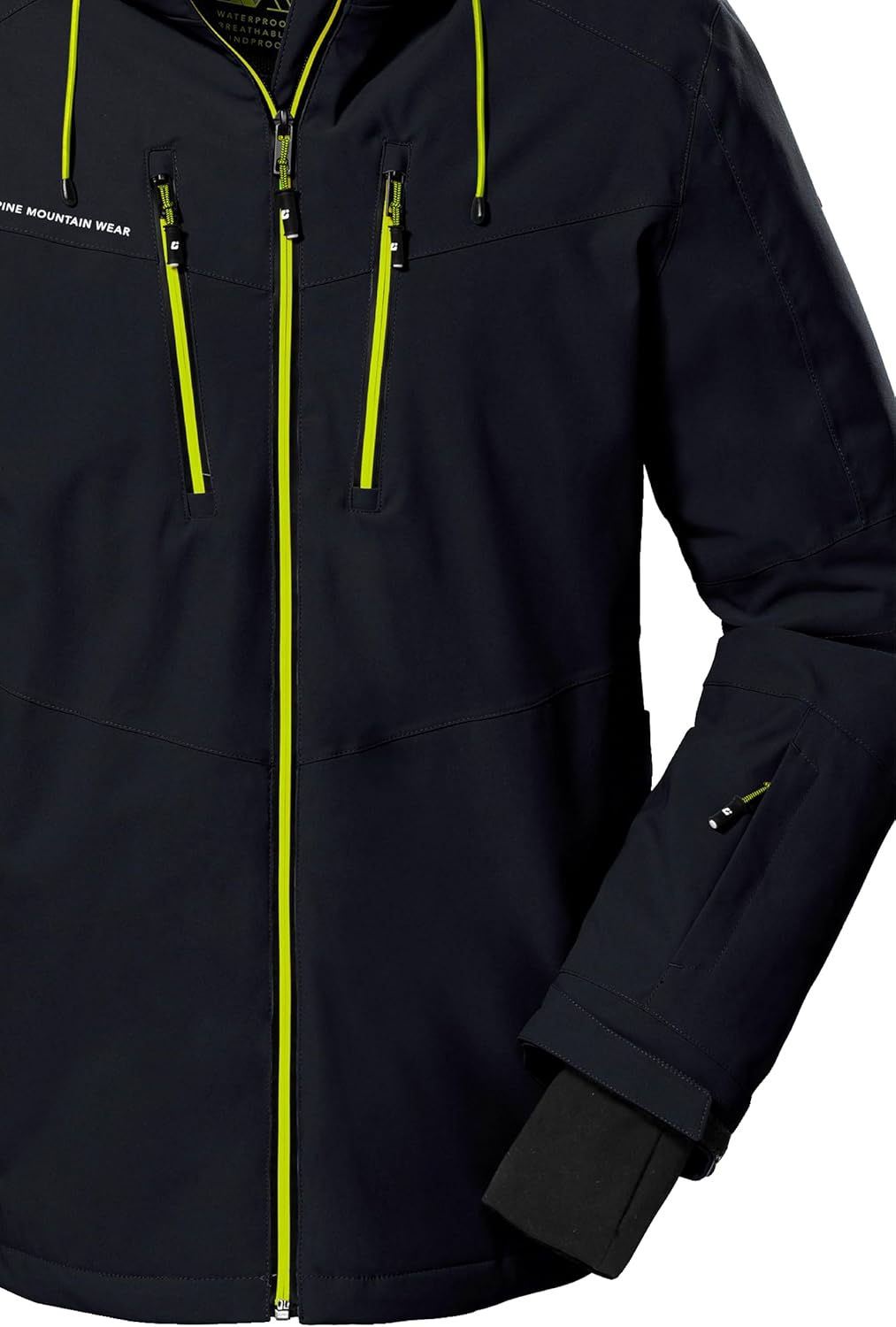 Killtec Herren Ksw 44 Mn Ski Jckt Skijacke/Funktionsjacke mit abzippbarer Kapuze und Schneefang S Sc
