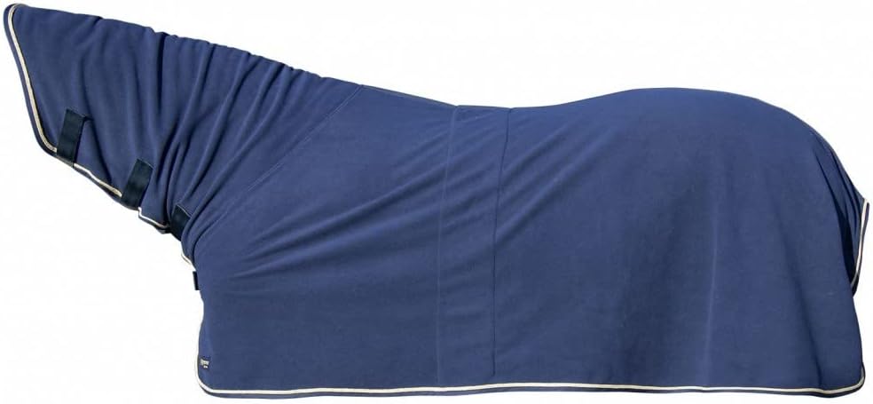 HKM 44209171.0018 Abschwitzdecke Mr. Feel Warm mit Halsteil, schwarz/Silber 115, 115