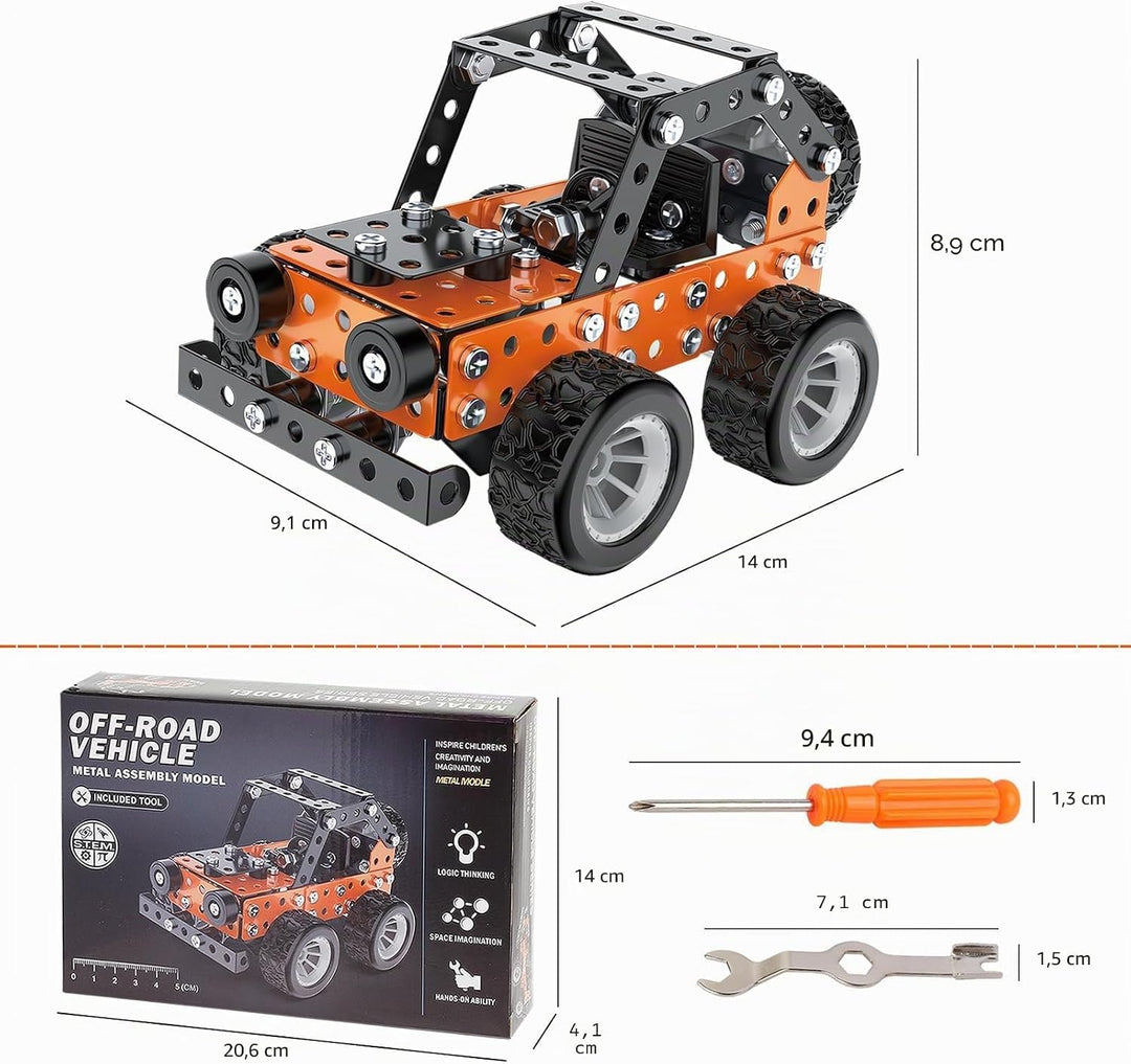 Building Sets Stem Assembly Metal 3-D Puzzle Off-Road Model Car Building Kit Construction Set Toys P
