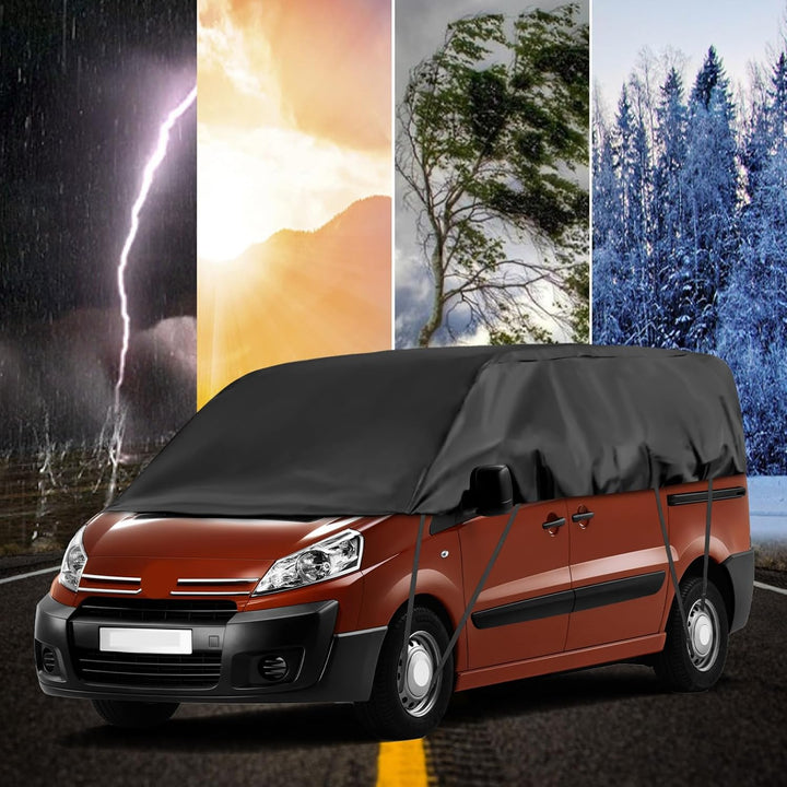 Autoabdeckung Wasserdicht Ersatz für Citroen Jumpy SWB 2016-2025, Sonnenfest Hälfte Autoabdeckung, H
