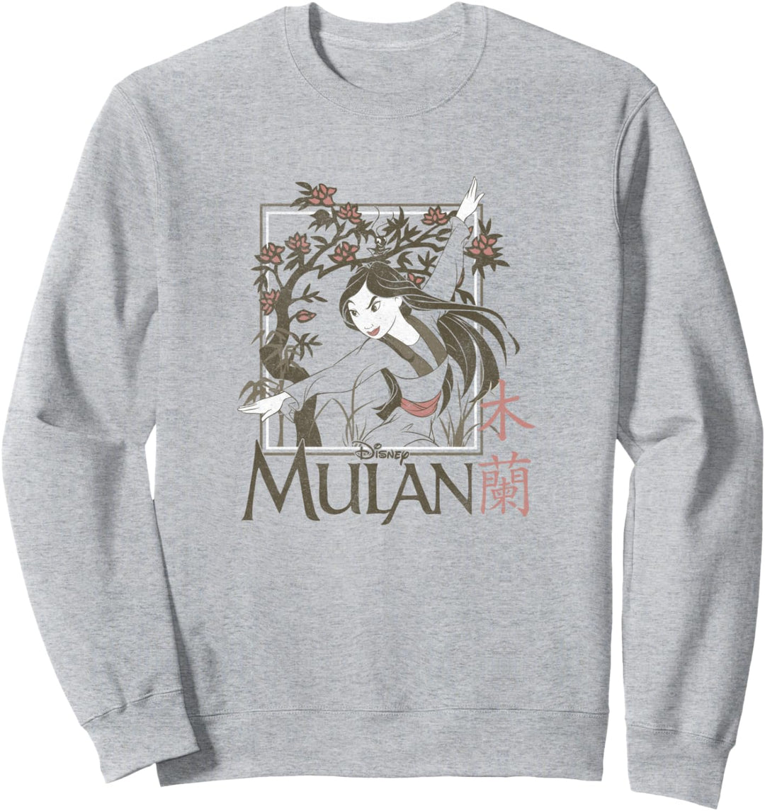 Disney Mulan Floral Square Portrait Sweatshirt