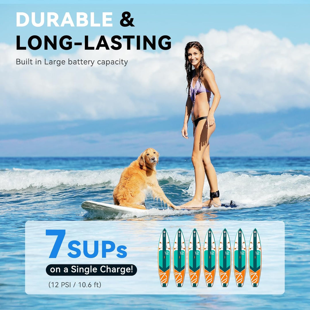 TOPUMP 7800mAh SUP Pumpe Elektrisch Akku TPS300, 20 PSI Hochdruck Elektrische SUP Luftpumpe, 110 V A