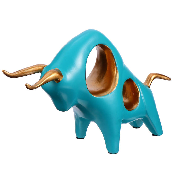 BESPORTBLE Kunstharz Bull Dekoration Figur Niedliche Cartoon Bull Bastelarbeiten Tischdekoration mit