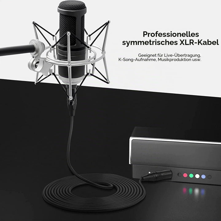 SHULIANCABLE Mikrofonkabel XLR Kabel, XLR Stecker auf XLR Buchse, Mikrofonkabel für Mikrofon, Verstä