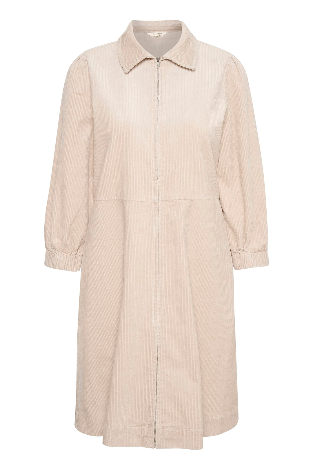 Part Two Damen Shirt mit Reissverschluss, 3/4 Ärmel, über Knielänge Kleid, Perfectly Pale, 36