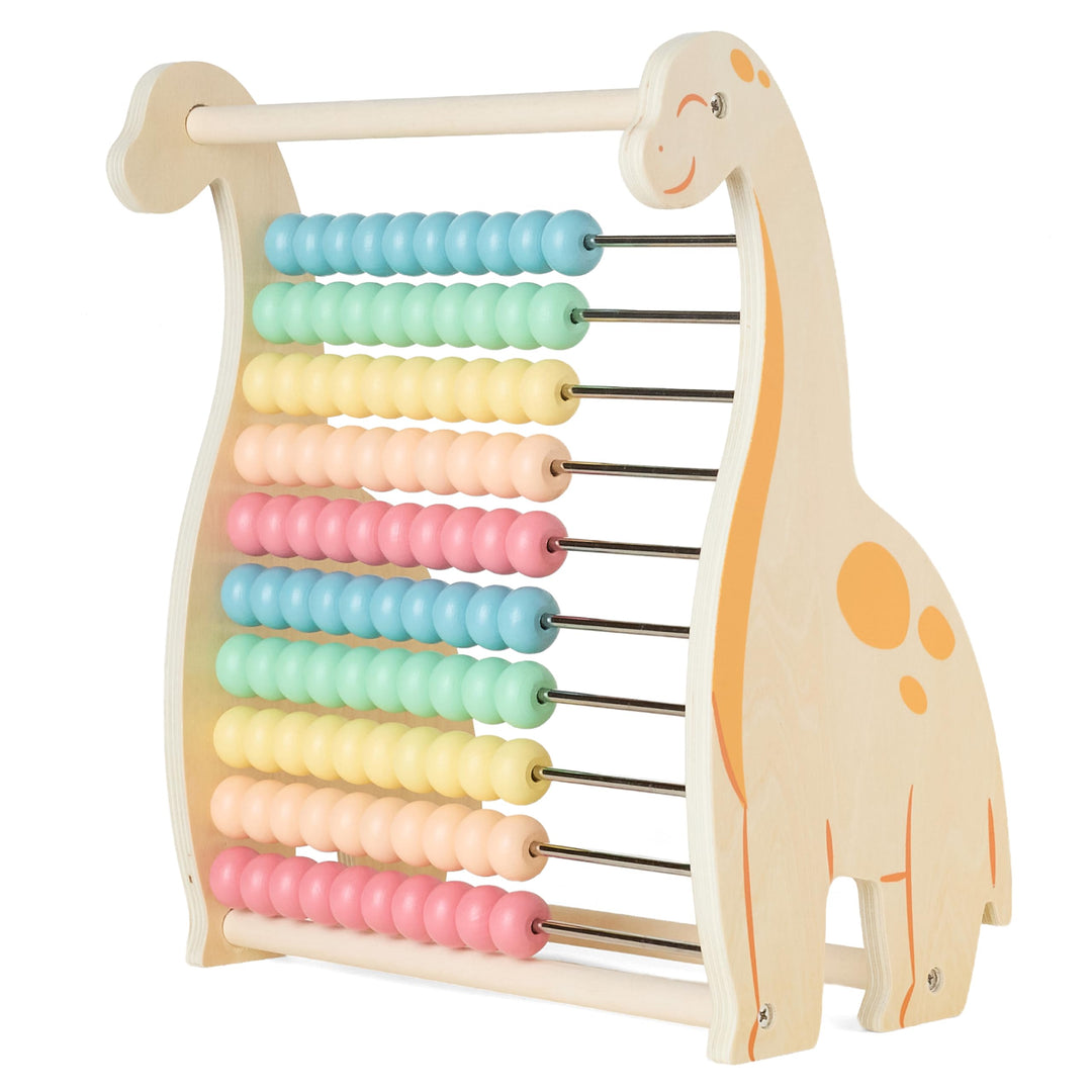 Twig & Leaf Rechenschieber für Kinder aus Holz, Dinosaurier Abakus Montessori Spielzeug zum Rechnen