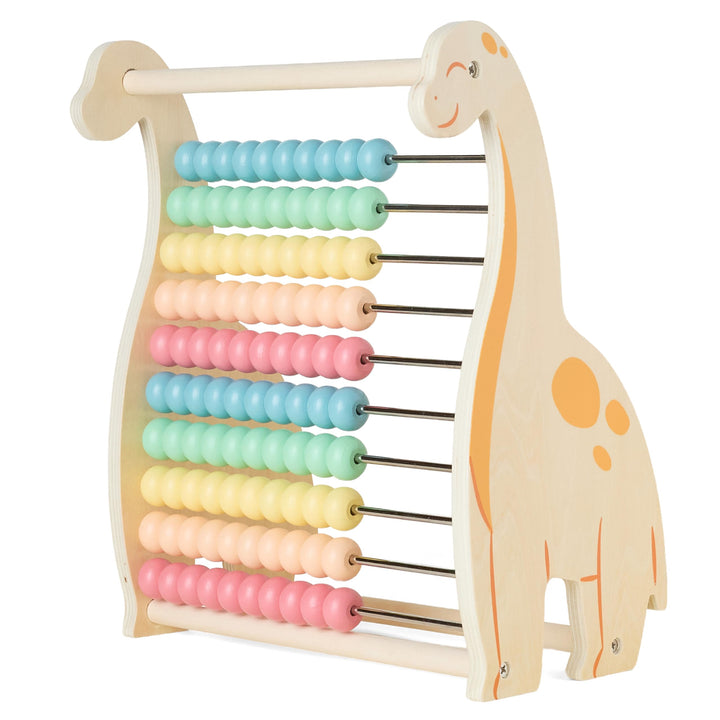 Twig & Leaf Rechenschieber für Kinder aus Holz, Dinosaurier Abakus Montessori Spielzeug zum Rechnen