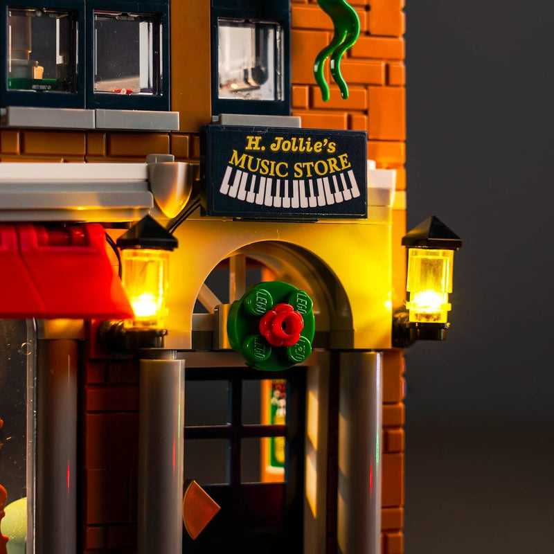 Fernbedienung Licht-Kit für Lego Icons Christmas Decorated Main Street 10308 (Nicht Lego), Led Beleu