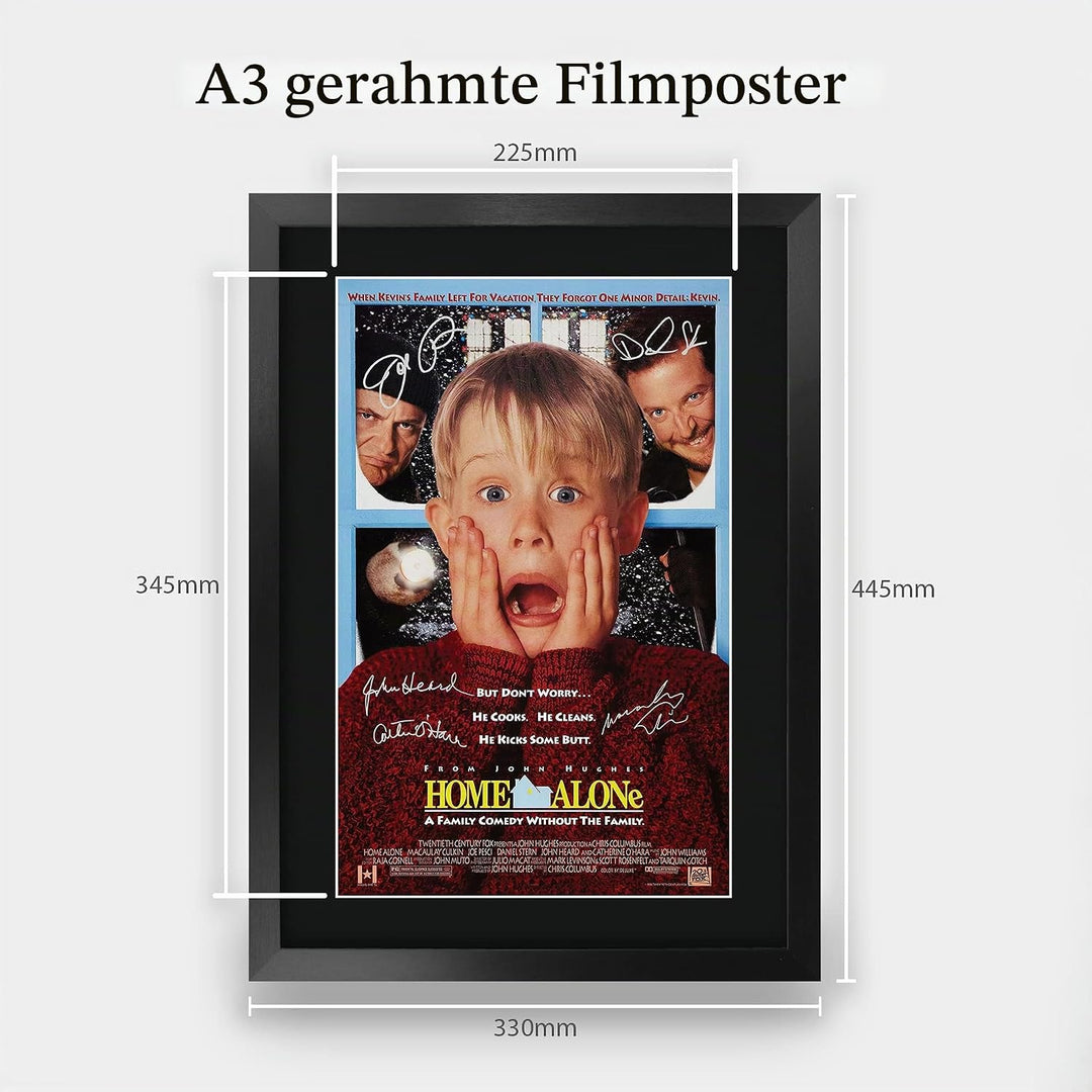 HWC Trading A3 FR Home Alone Macaulay Culkin Geschenke Printed Poster Autogramm Bild für Film-Memora