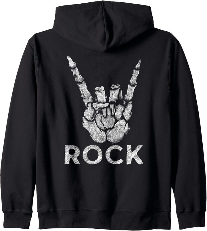 Grunge 80's Metal Rock Hand Sign Kapuzenjacke