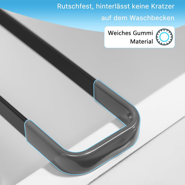 YIGII Spülbecken Organizer, Multifunktionaler Abtropfgitter Spüle Schwammhalter Küche, 43cm Spüllapp