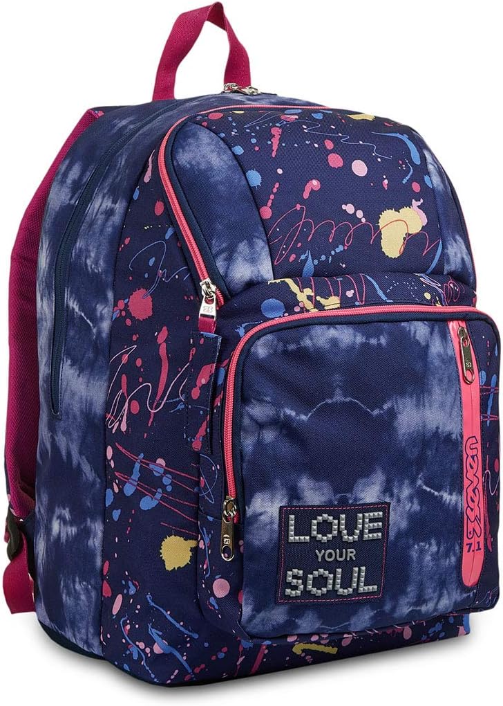 SEVEN Rucksack POINT OUT, Backpack für Schule, Uni & Freizeit, Geräumige Schultasche für Teenager, M