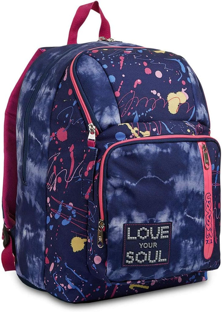 SEVEN Rucksack POINT OUT, Backpack für Schule, Uni & Freizeit, Geräumige Schultasche für Teenager, M