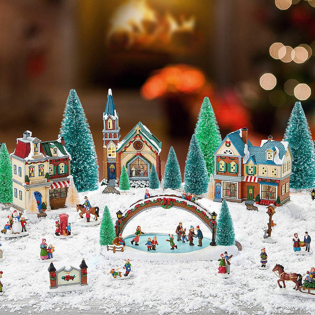 MELLIEX 60 Stück Miniatur Weihnachtsbaum Künstlicher Mini Modell Weihnachtsbaum Kunststoff Winter Or