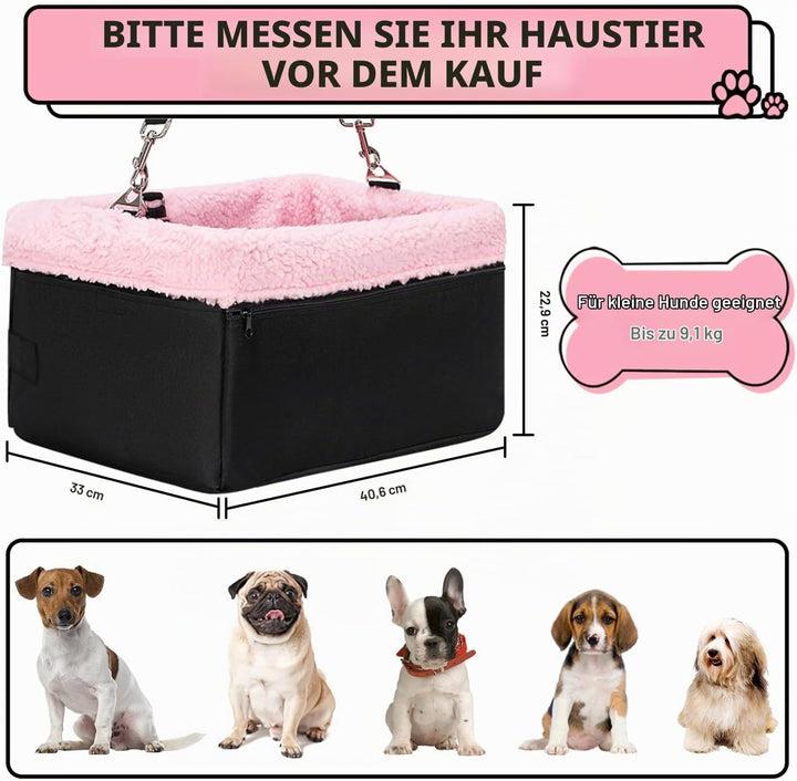 Hunde-Autositz für kleine Hunde, Erhöhter Hundesitz für Hunde Welpenautositz Hundeaussicht, Haustier