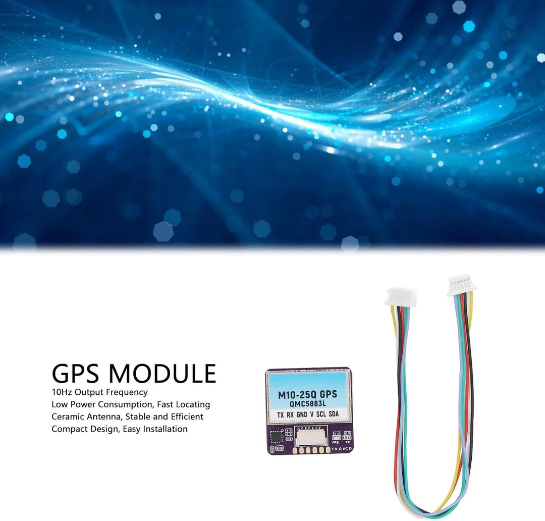 Racing Drone GPS-Modul GPS Flights Controller-Modul Integriert für QMC5883L Compass M10-25Q GPS-Modu