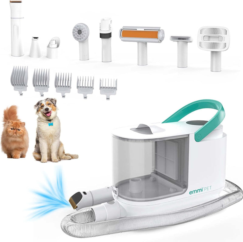 emmi-pet Grooming Kit Pro - 8in1 Hundeschermaschine | Dreifachnutzung mit Schermaschine, Kamm & Stau