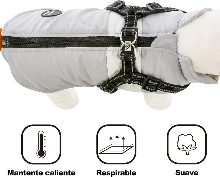 Warme Hundejacke, Hundemantel für Kleine und Mittelgrosse Hunde, Hundepullover, Winddichte Winterwes