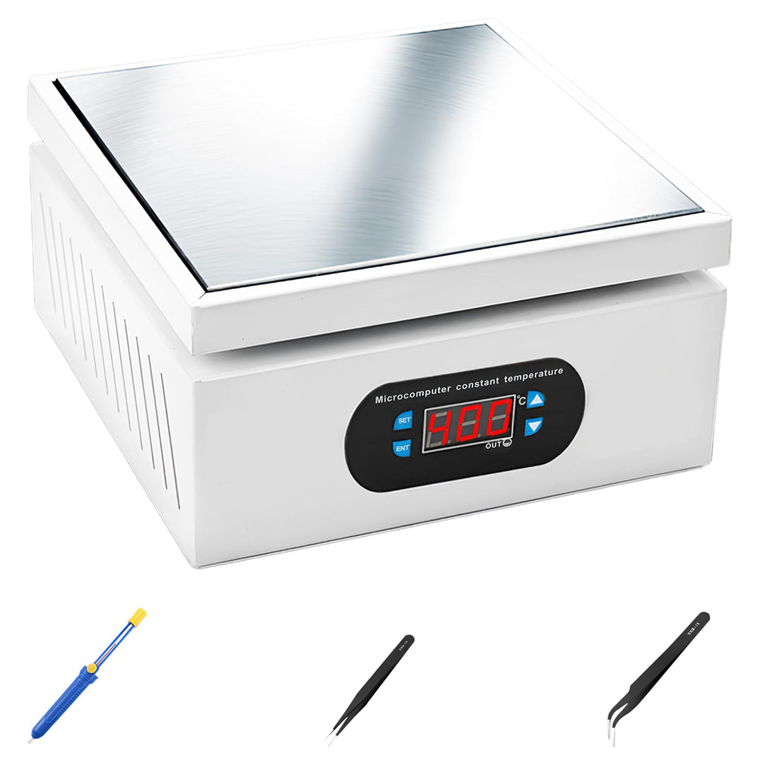 Auveach 700W Lötstation Heizplatte 0-400°C Einstellbar, Elektrische Löt-Vorwärmstation mit LED Digit