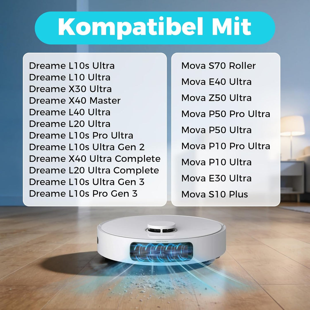 1 Stück TriCut Bürste für Dreame L10s Ultra Gen 2/X40 Ultra/L40 Ultra/L10s Pro Ultra/L20 Ultra/X30 U