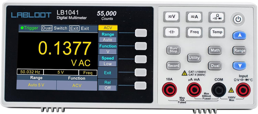 Labloot LB1041 USB Digitales Multimeter, 3,7 Zoll LCD-Bildschirm, 55000 Counts True RMS Temperatur M
