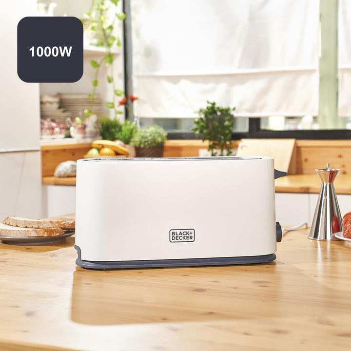 Black+Decker BXTO1001E - Toaster 1.000W, Toaster mit extra grossem Schlitz, 7 Toaststufen, High-Lift
