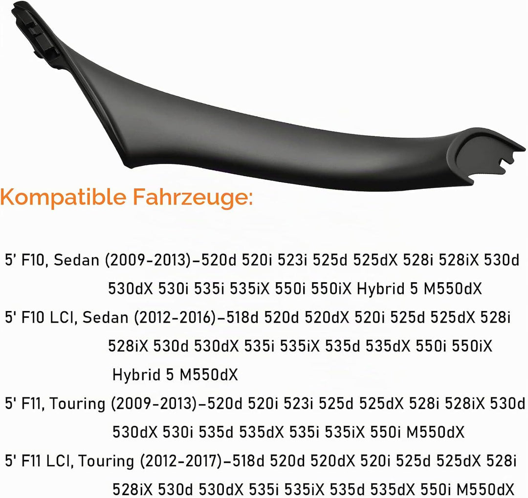 TTCR-II Kompatibel mit Türgriff BMW 5er F10/F11 Griff Innen Links-Hintertür，Innentürgriff,Türgriffbl