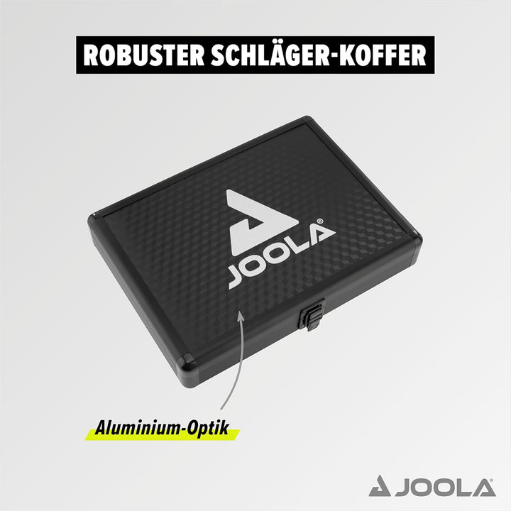 JOOLA Tischtennis-Hülle Alukoffer Schwarz Single, Schwarz Single