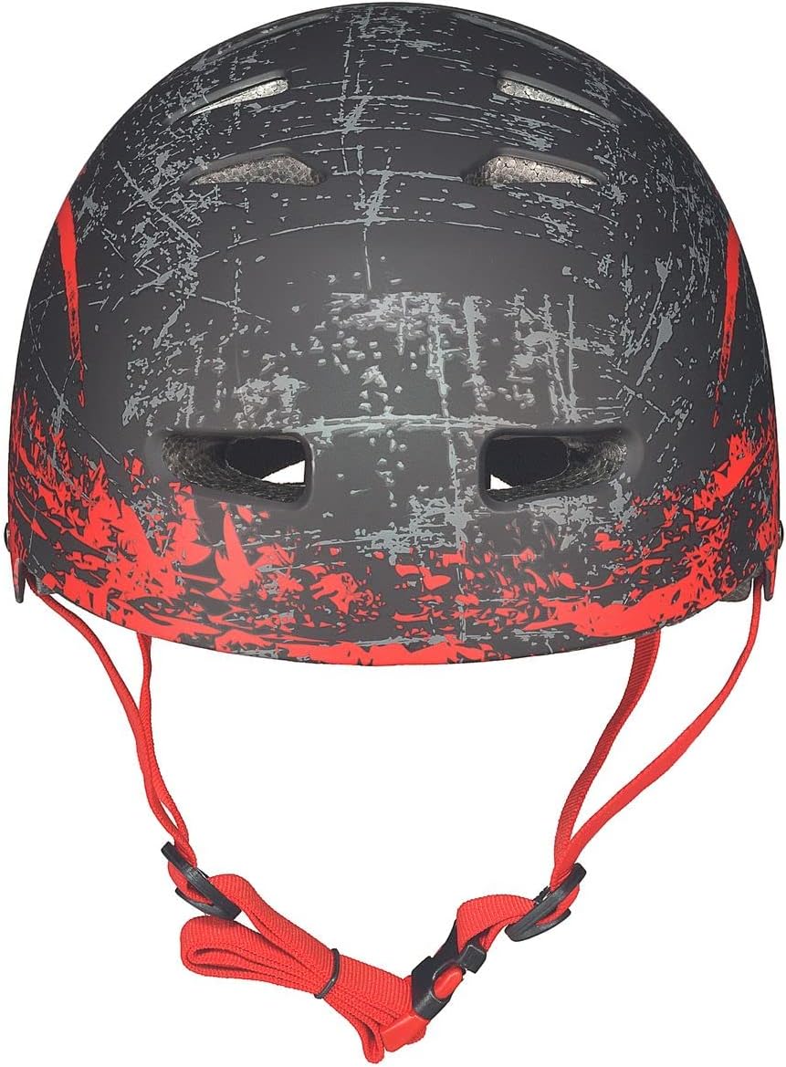 RXD-7000 Skaterhelm Fahrrad BMX Mountainbike MTB Freeride Skater für Kinder, Damen, Herren Helm Rot
